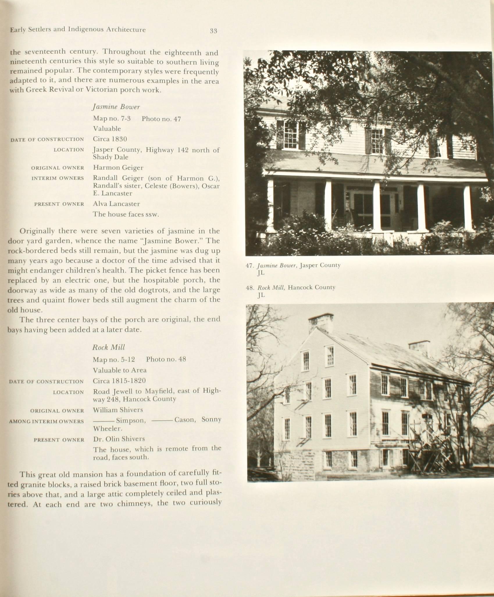 Paper Architecture of Middle Georgia, The Oconee Area, by John Linley, 1st Ed For Sale