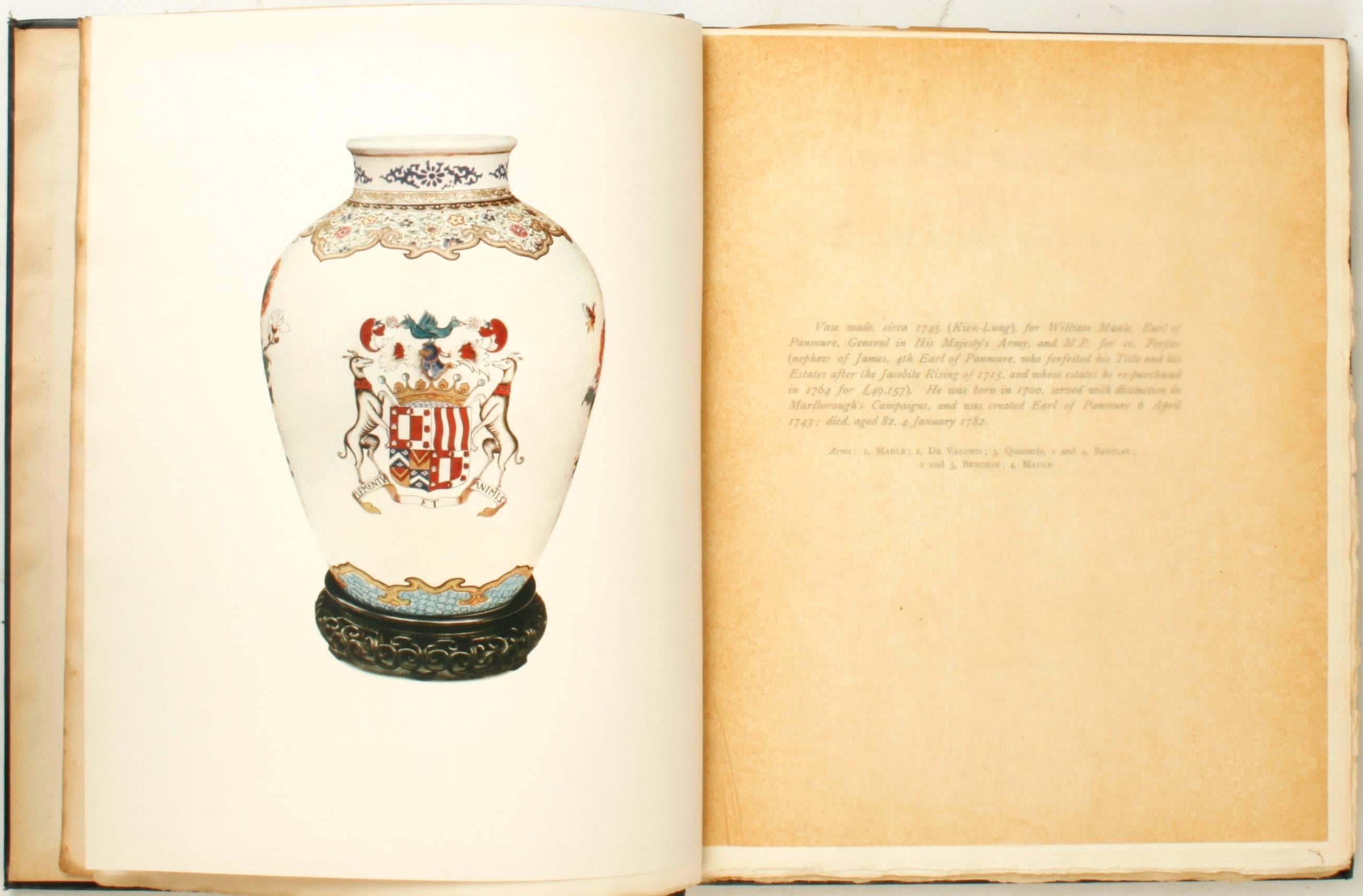 English Armorial Porcelain of the Eighteenth Century, Signed & Numbered First Edition For Sale