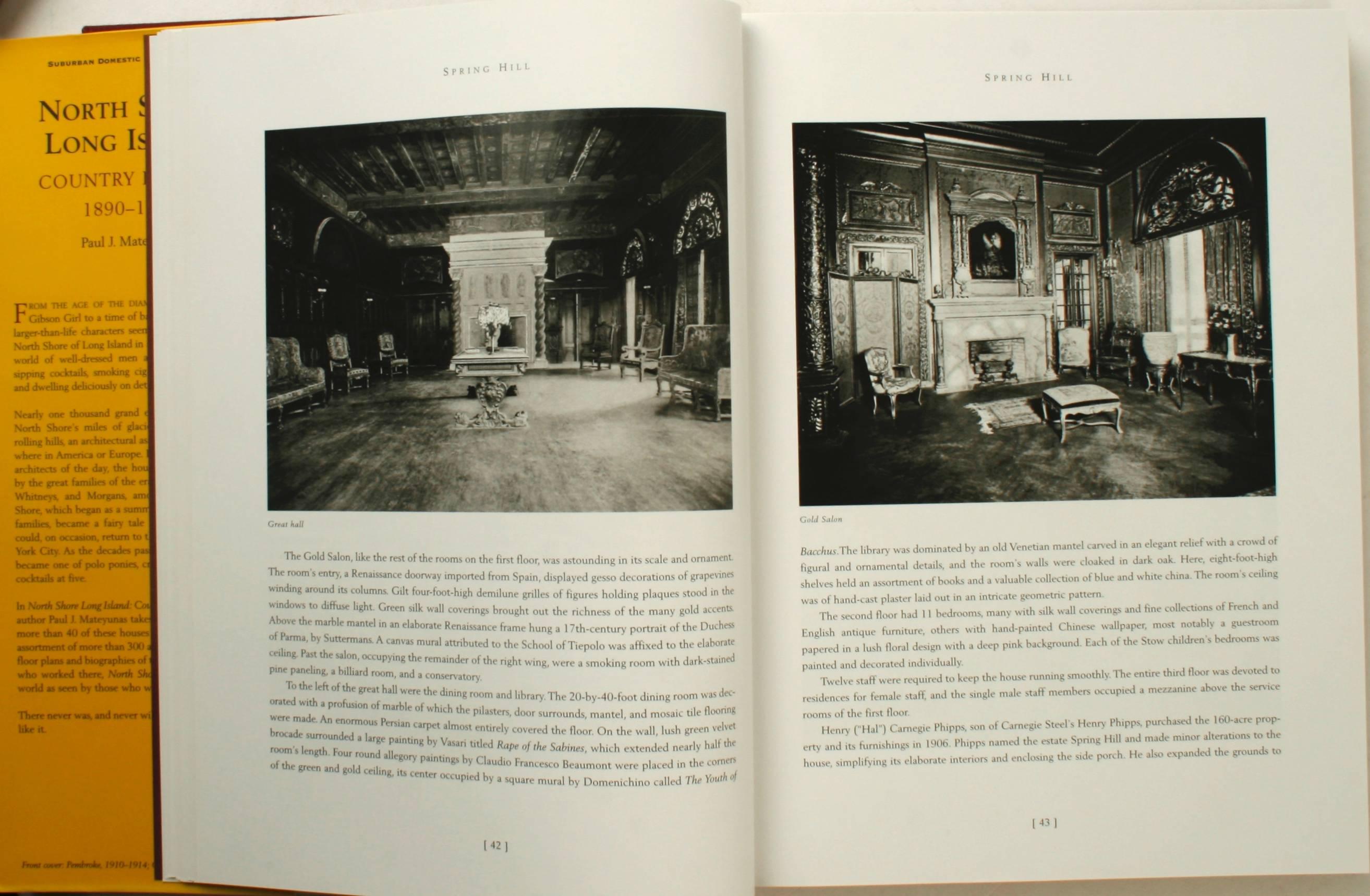 North Shore Long Island Country Houses, 1890-1950, 1. Auflage von Paul J. Mateyunas im Zustand „Hervorragend“ im Angebot in valatie, NY