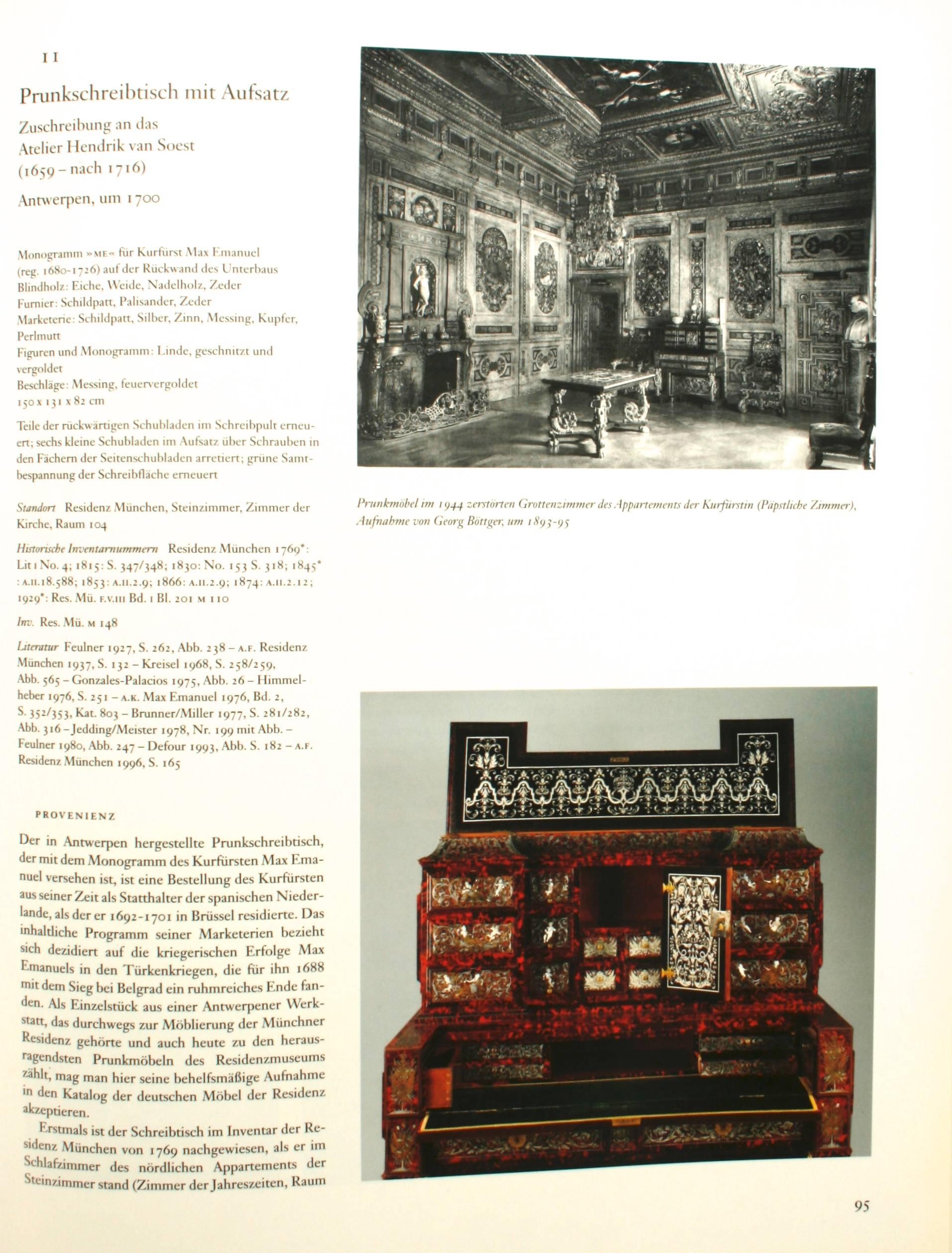 Die Möbel Der Residenz München, First Edition In Excellent Condition For Sale In valatie, NY