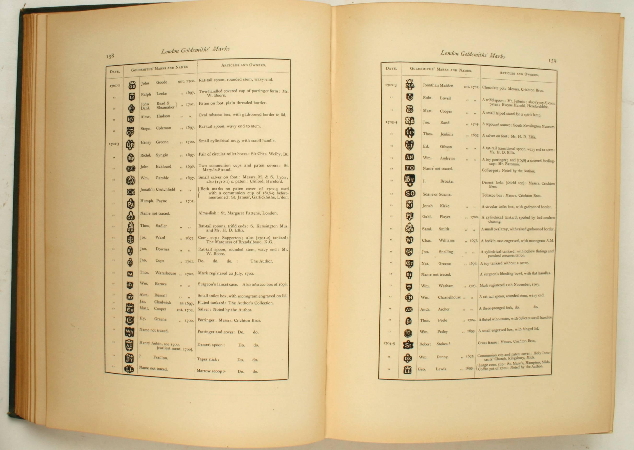 Carta Gli orafi inglesi e i loro marchi di Sir Charles J. Jackson in vendita