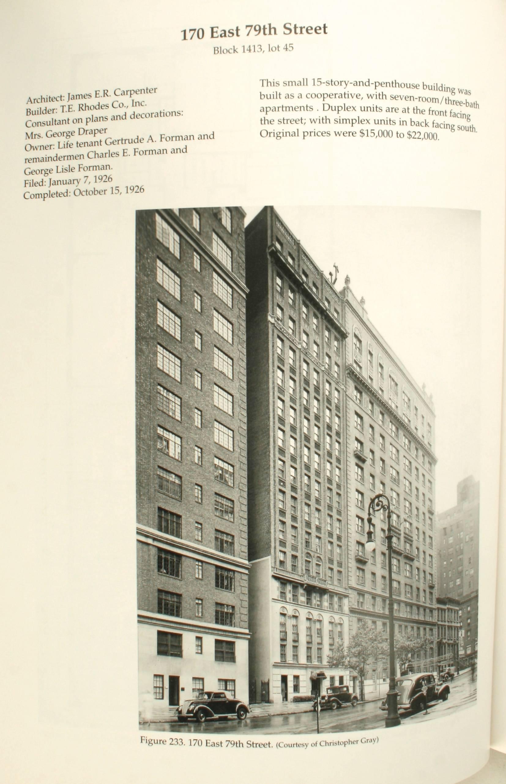 Paper New York Apartment Houses of Rosario Candela and James Carpenter First Edition