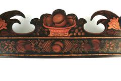 Pair of New England Stenciled Window Valances, circa 1820