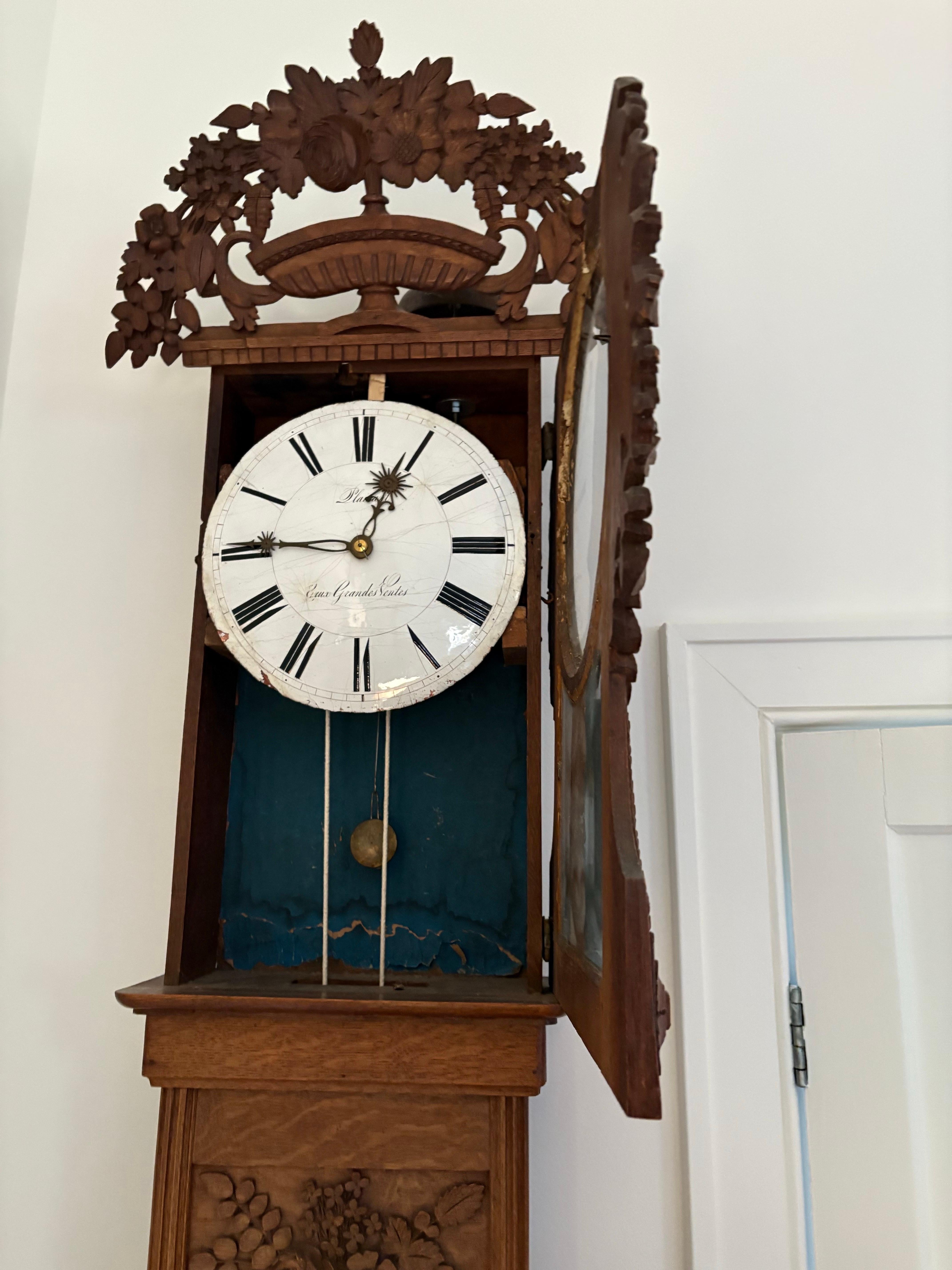 French Louis XVI Tall Case Clock, C1800, Also Called “St Nicolas-Clock” For Sale 2