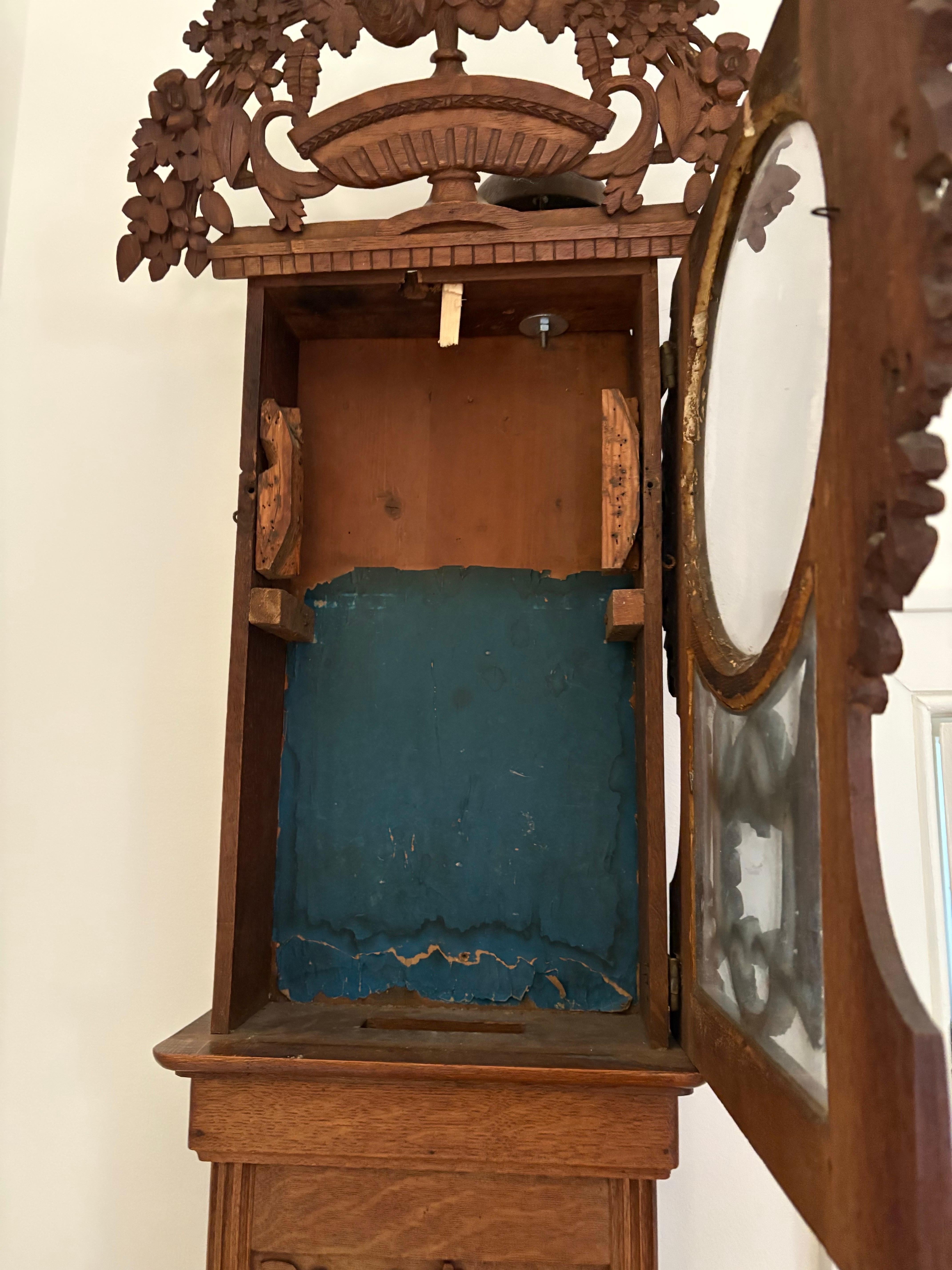 French Louis XVI Tall Case Clock, C1800, Also Called “St Nicolas-Clock” For Sale 4