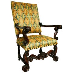 Fauteuil Baroque Italien en Noyer par Andrea Fantoni, vers 1690