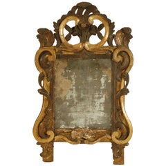 Italian Baroque Gilt and Painted Mirror, c1750