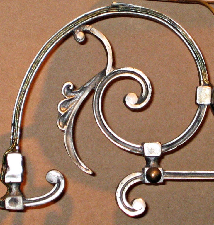 Victorian Aluminum, Brass and Glass Chandelier, c1850