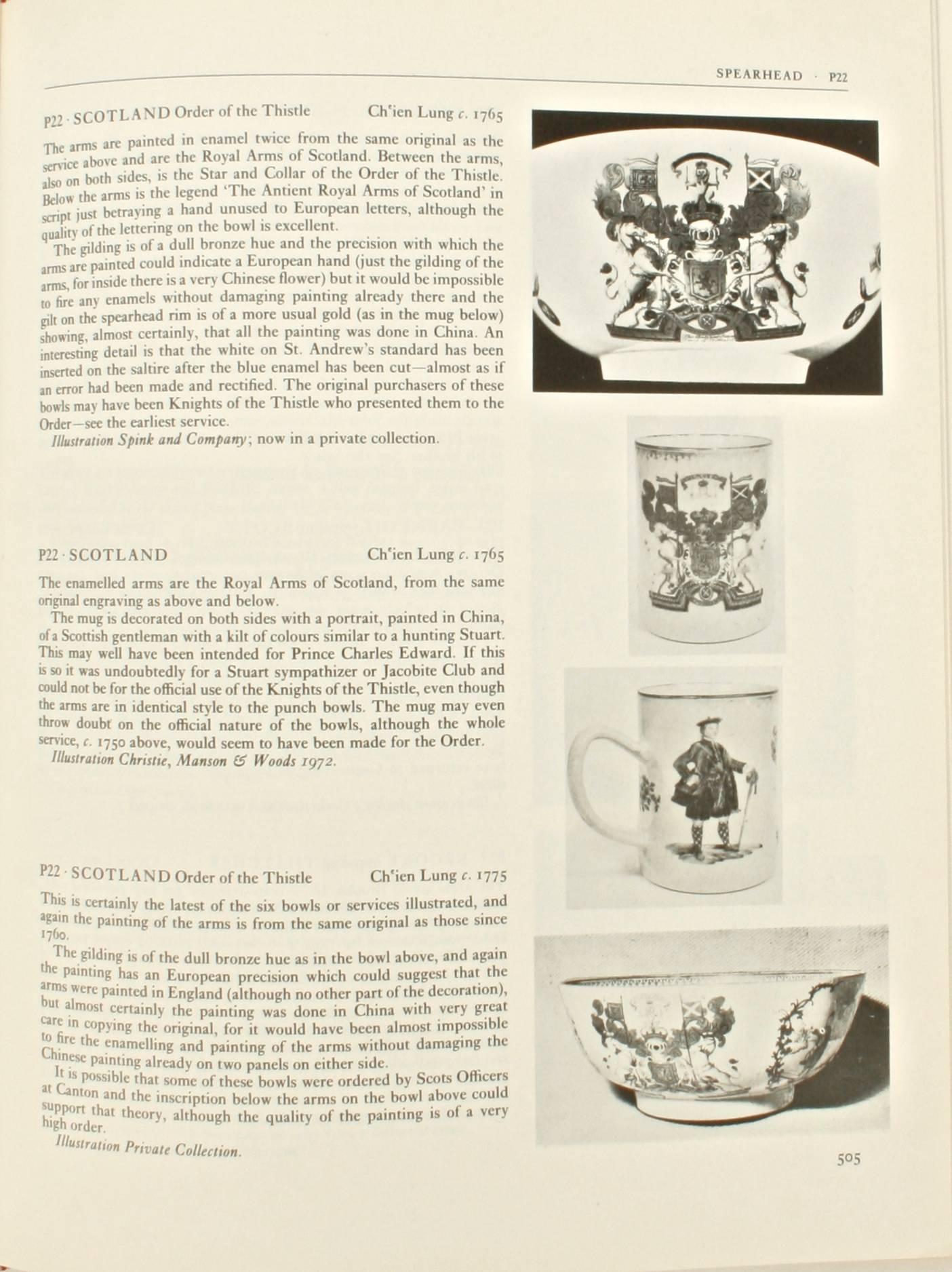 English Chinese Armorial Porcelain by David Sanctuary Howard, Inscribed by the Author