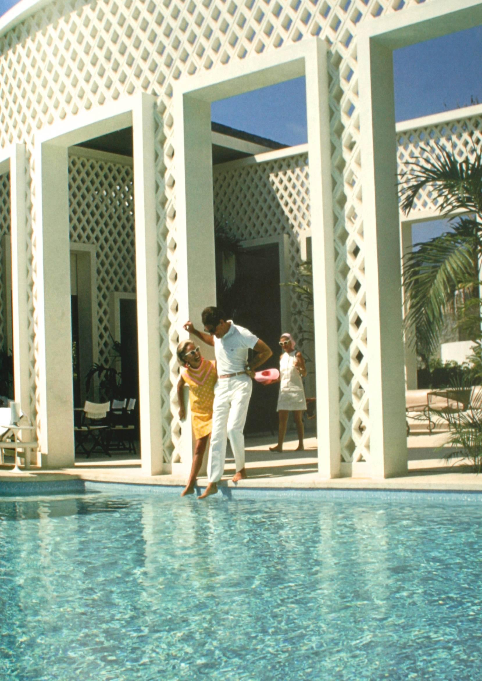 poolside with slim aarons book