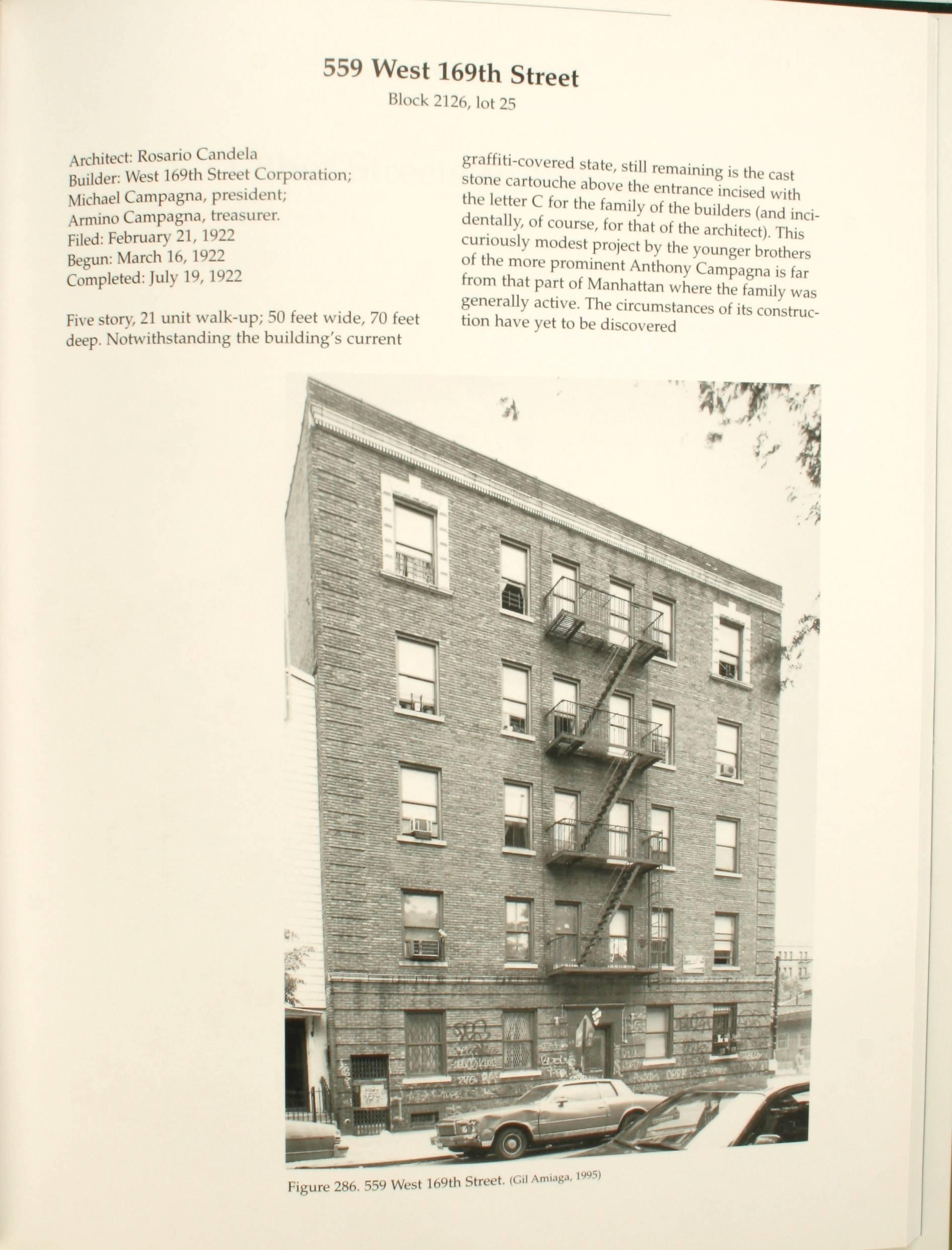 New York Apartment Houses of Rosario Candela and James Carpenter First Edition 1