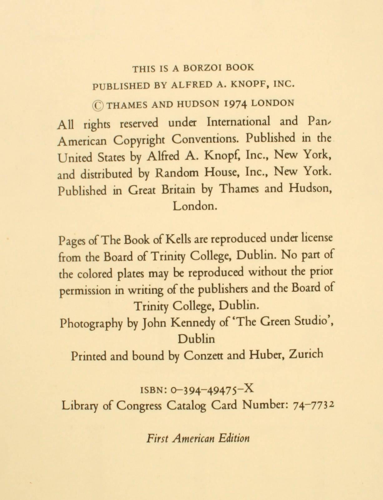 The Book of Kells: Reproductions from the Manuscript in Trinity College 1