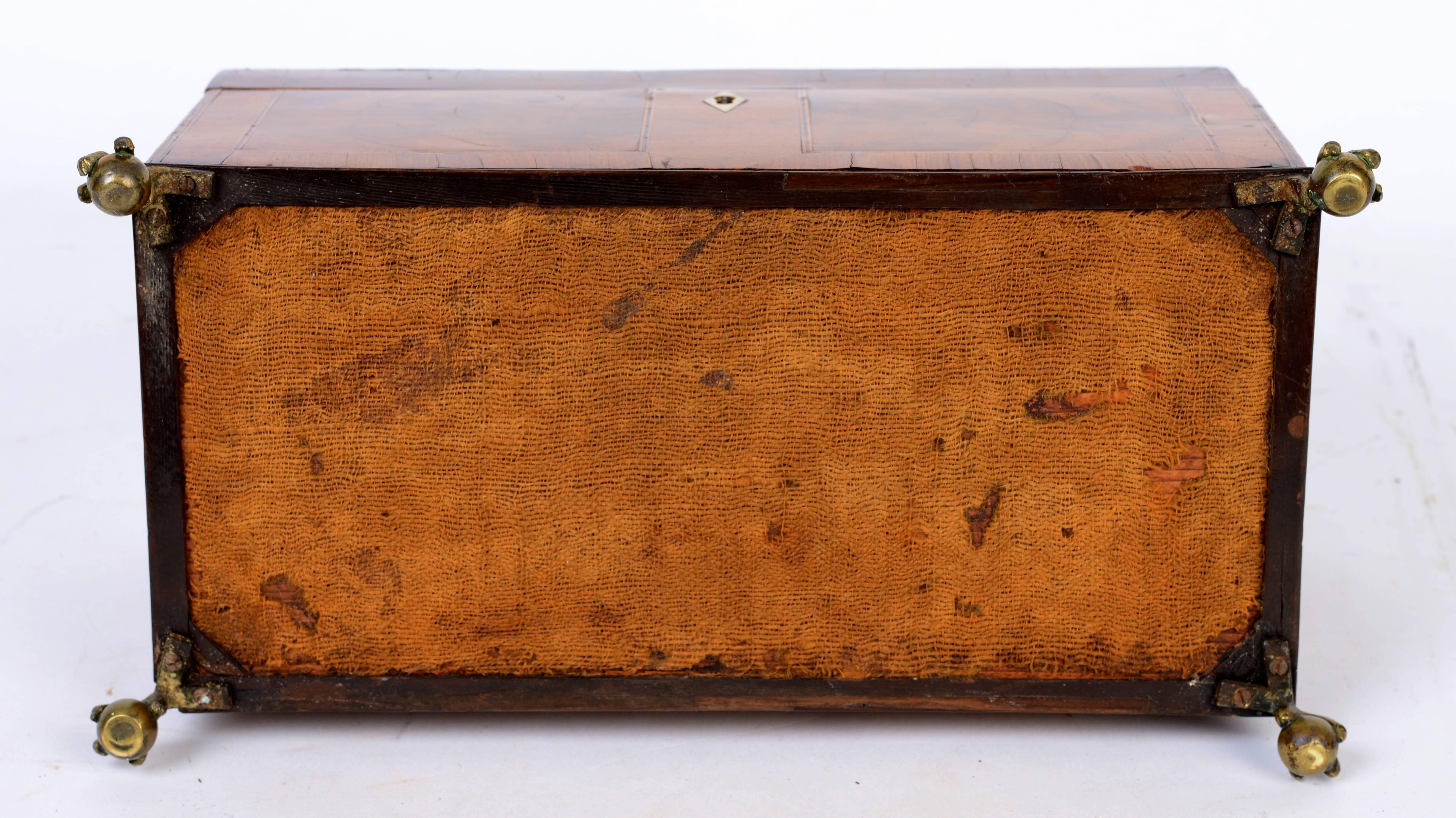 Brass Chippendale Tea Caddy, c1770 For Sale