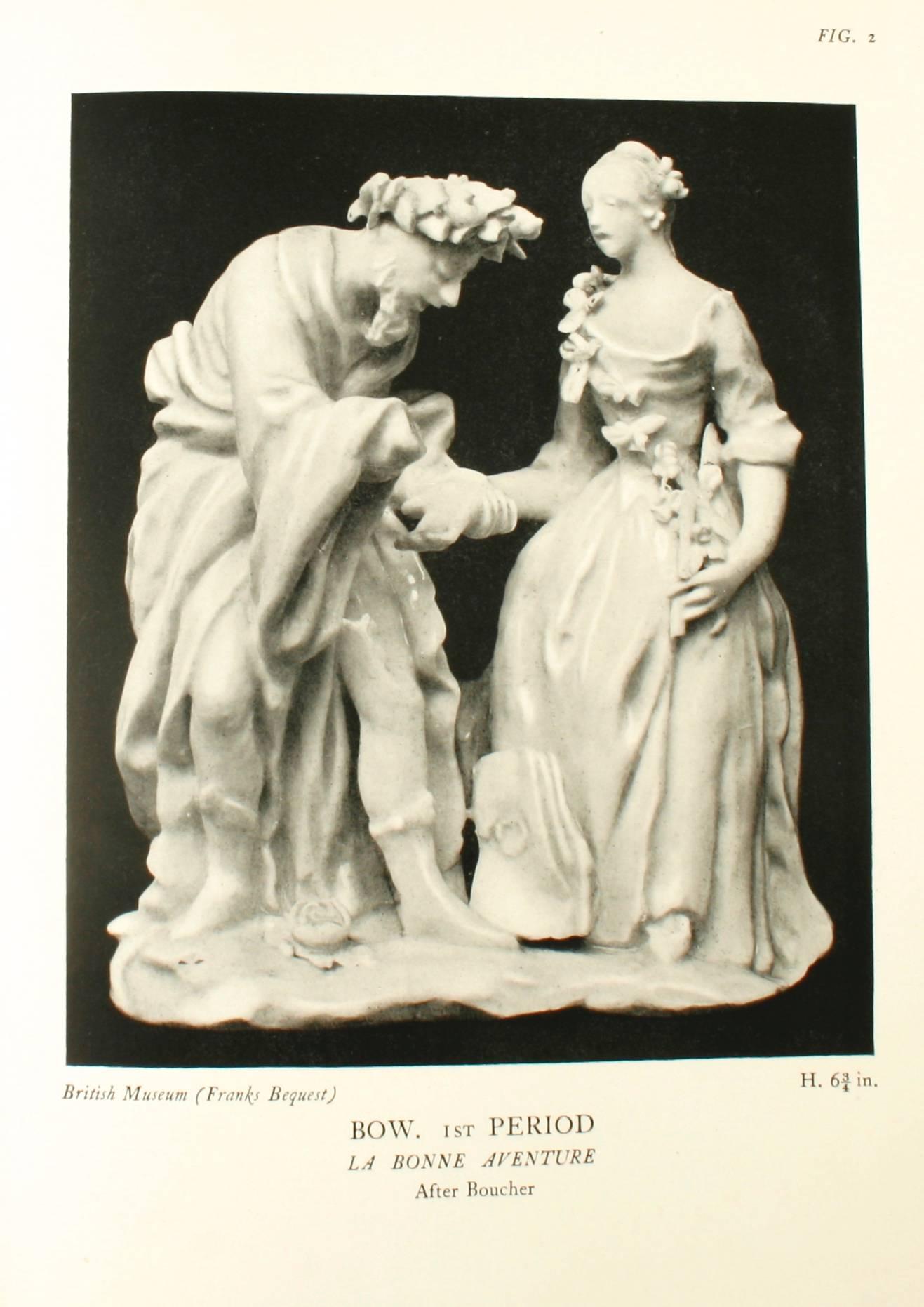 English porcelain figures of the 18th century by William King. London: Medici society, 1925. First edition hardcover, no dust jacket. The pieces were selected and described and with an introduction by William King, of the Victoria and Albert Museum.