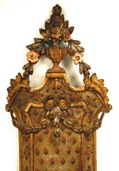 18th c Venetian Gilded and Painted Wall Shelf with Original Paint