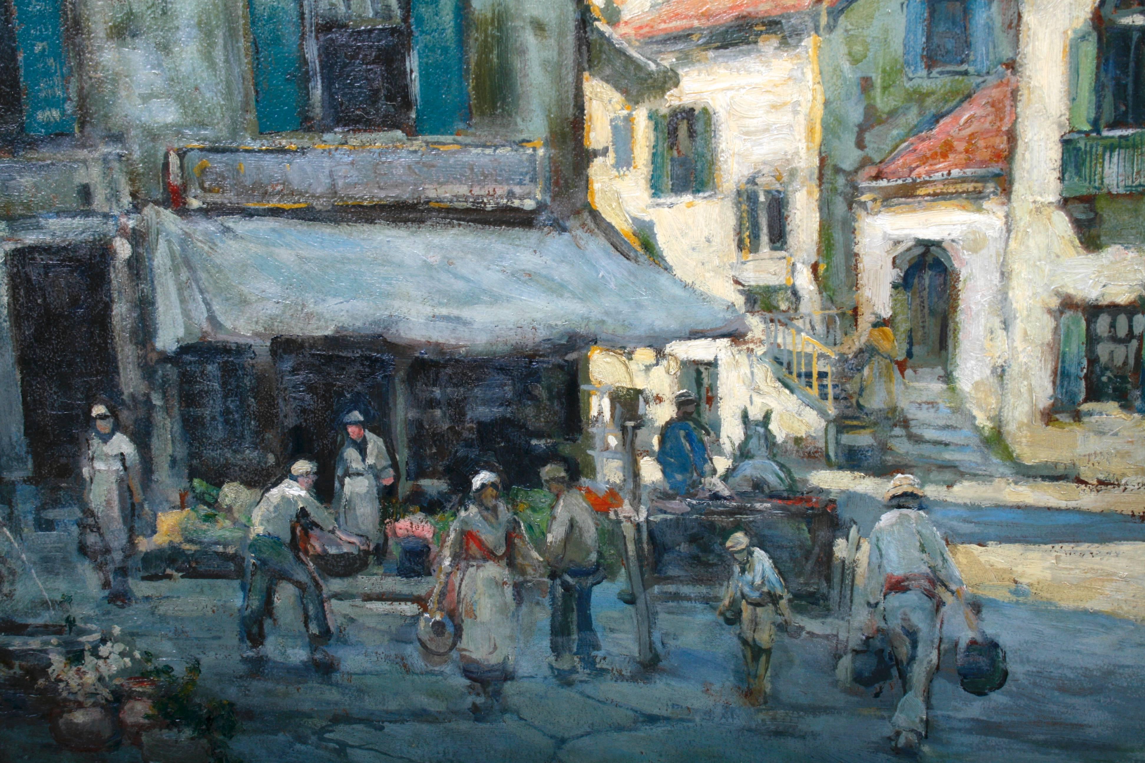 American A Mediterranean Marketplace by Arthur Diehl, c1928