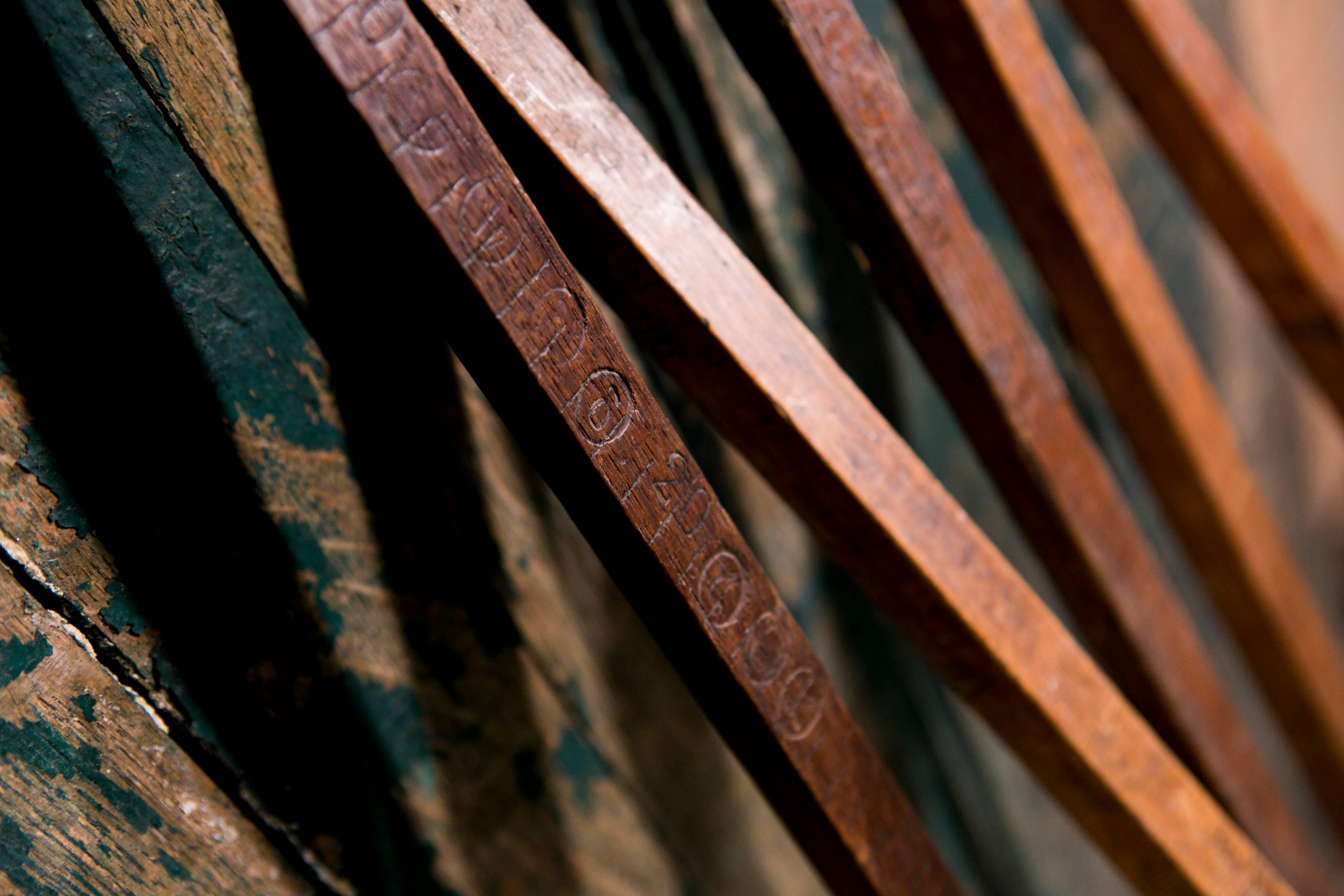 Arts and Crafts Collection European Wooden Meter Sticks, circa 1900