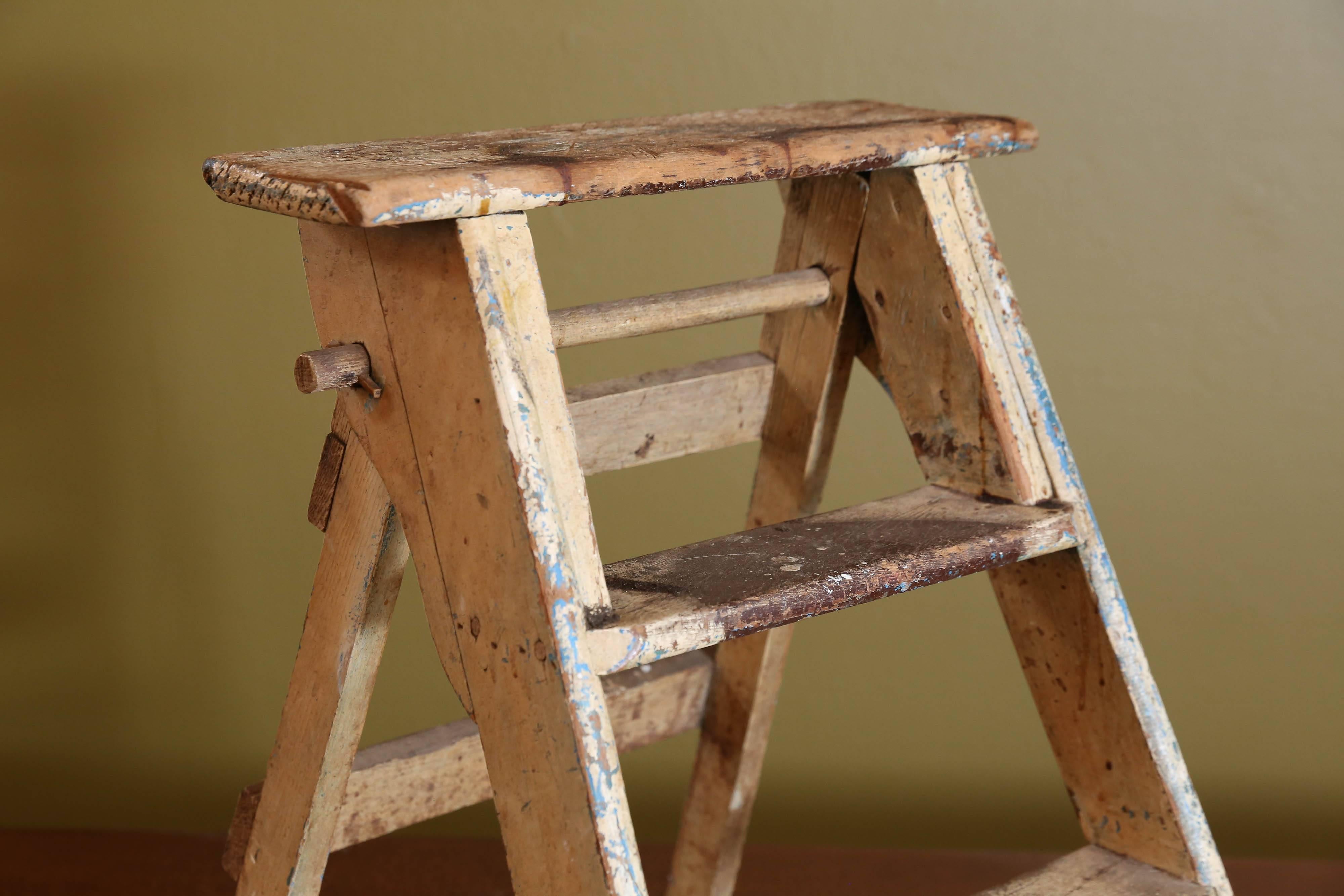 painted wooden step ladders