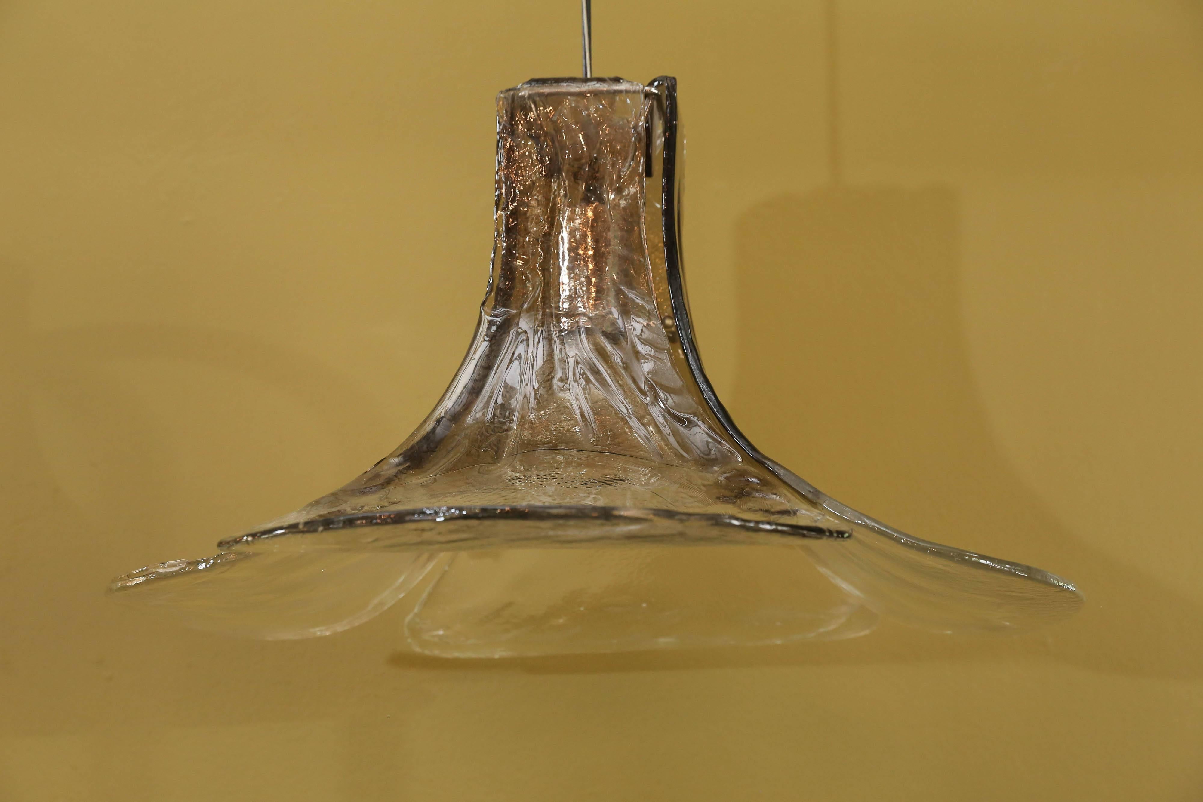 Blown Glass Handblown Murano Glass Petal Light by Carlo Nason for Mazzega, circa 1970
