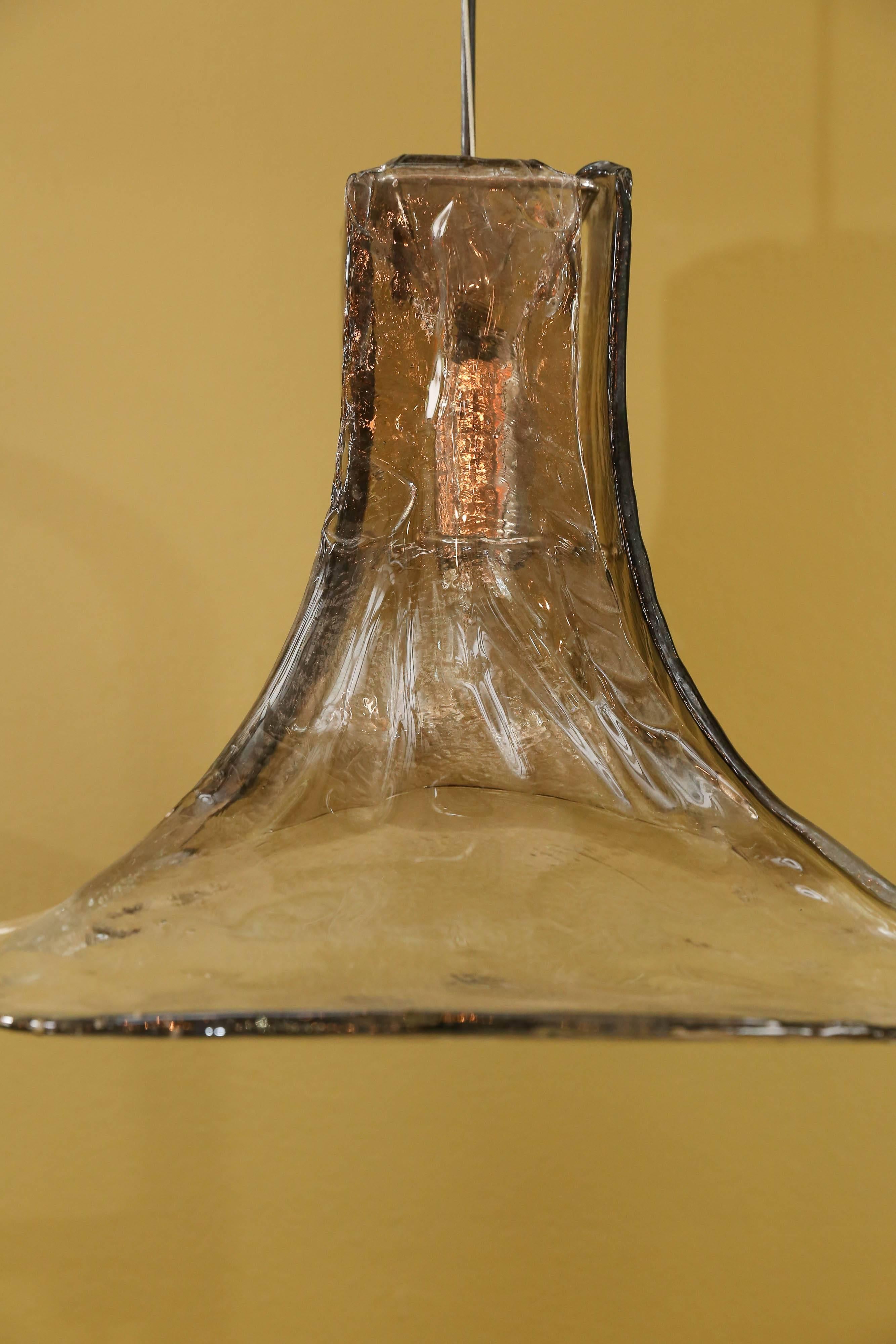 Italian Handblown Murano Glass Petal Light by Carlo Nason for Mazzega, circa 1970