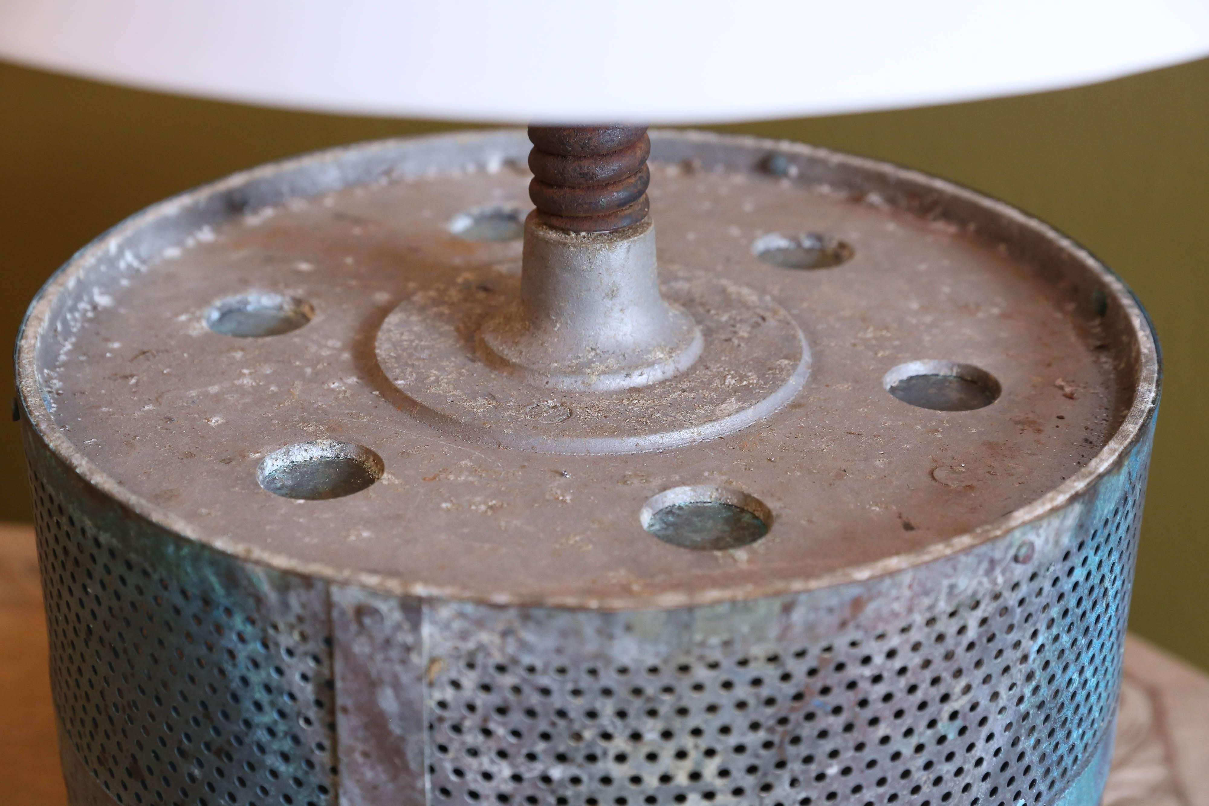 One of a Kind French Industrial French Metal and Iron Table Lamp, circa 1940 2