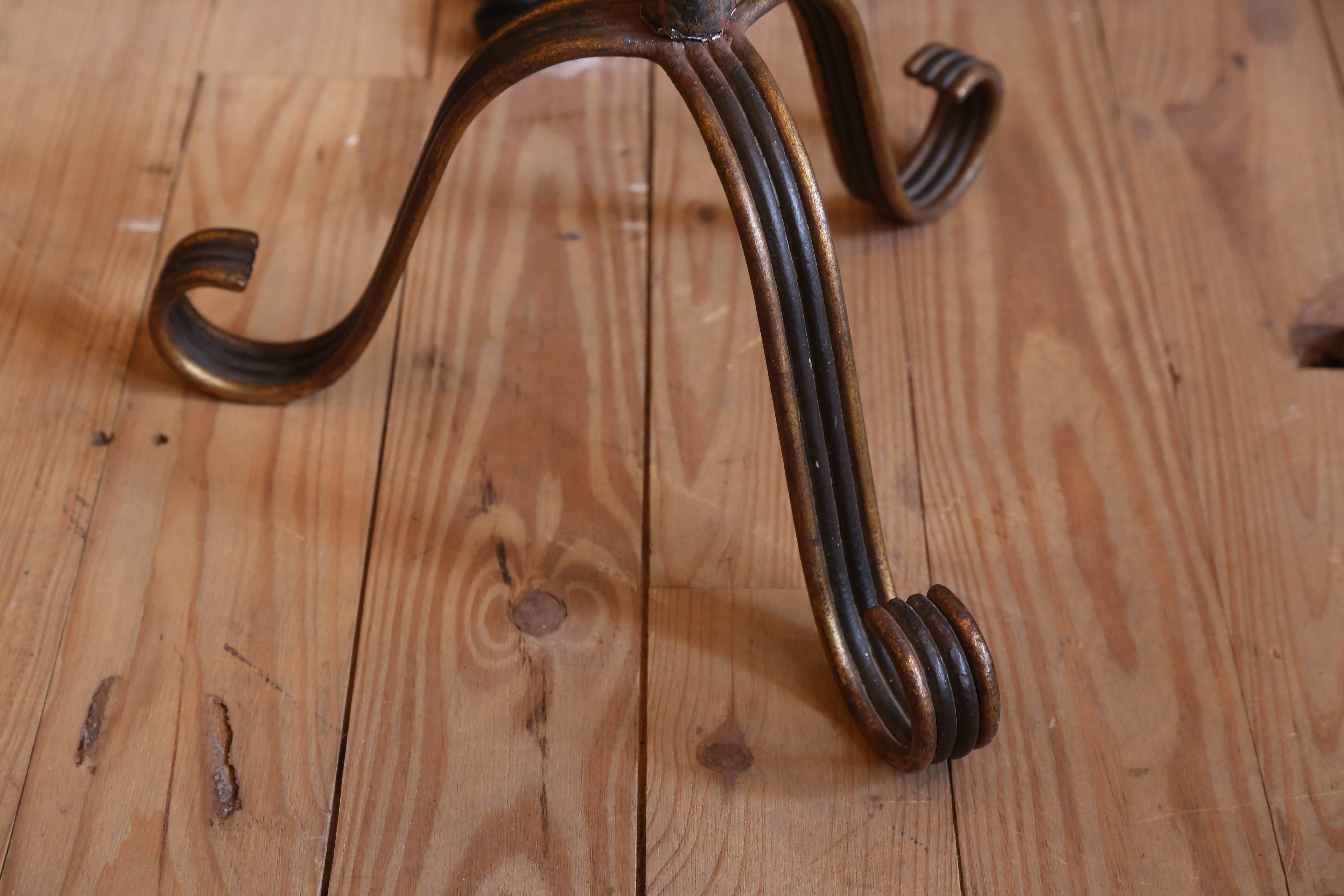 Hand-Crafted Unusual, French Black and Gold Floor Lamp, Circa 1940