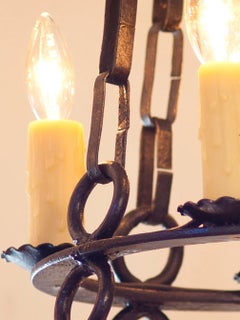 Hand Forged Iron Two-Tier "Richland" Chandelier