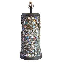 Antique Mosaic Memory Ware Table Lamp