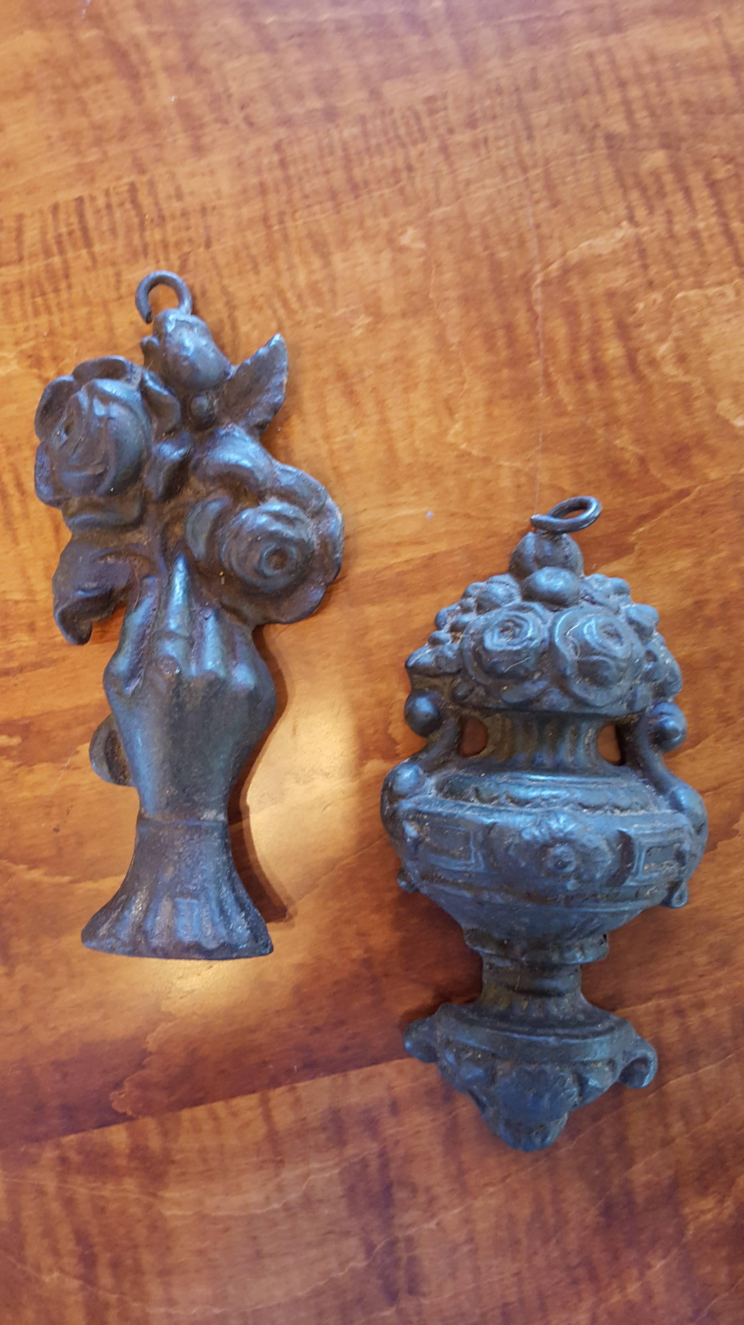 Various French Cast Iron Drapery Weights, circa 1890 In Excellent Condition In Houston, TX