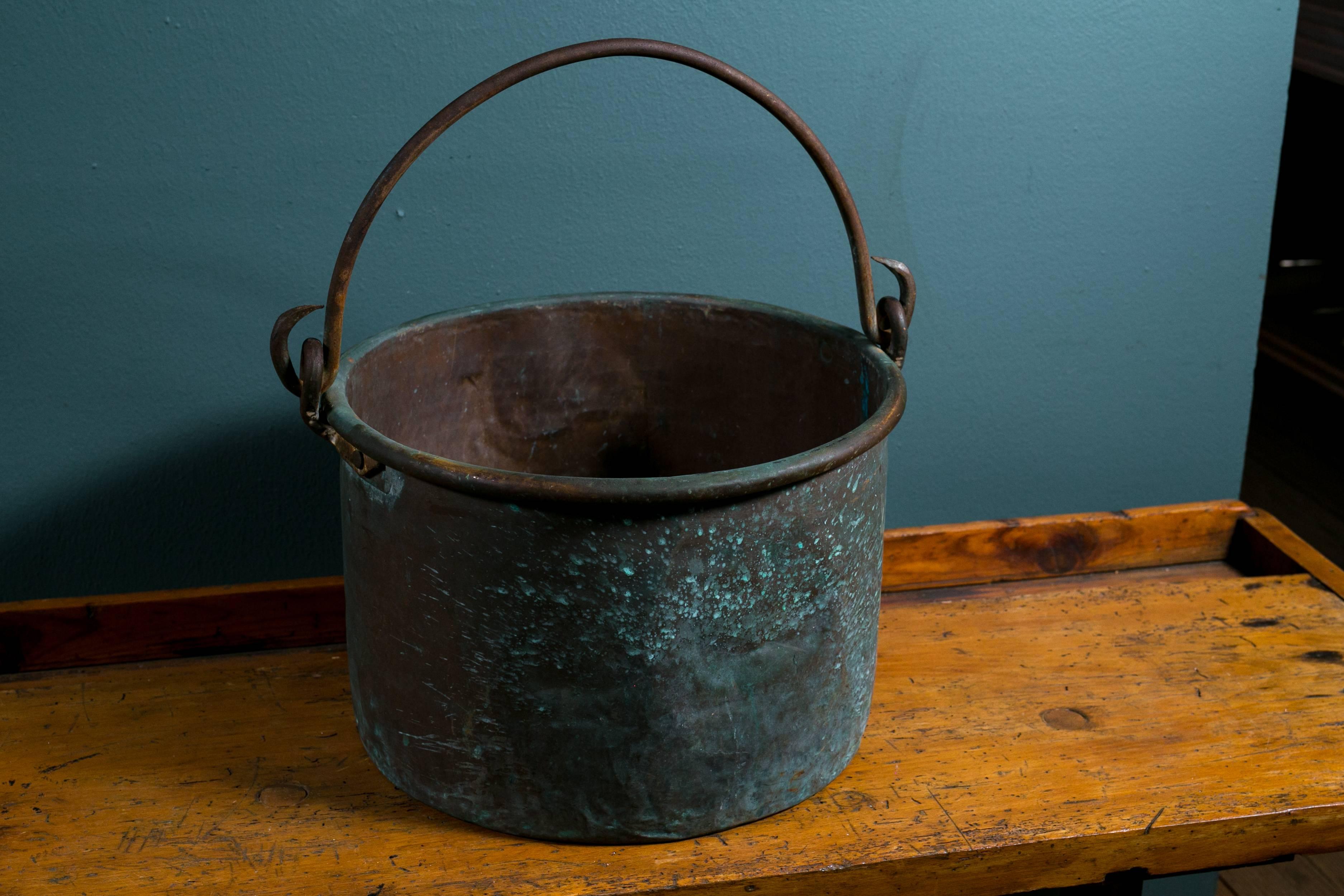 Hand-Crafted Antique French Copper Pot