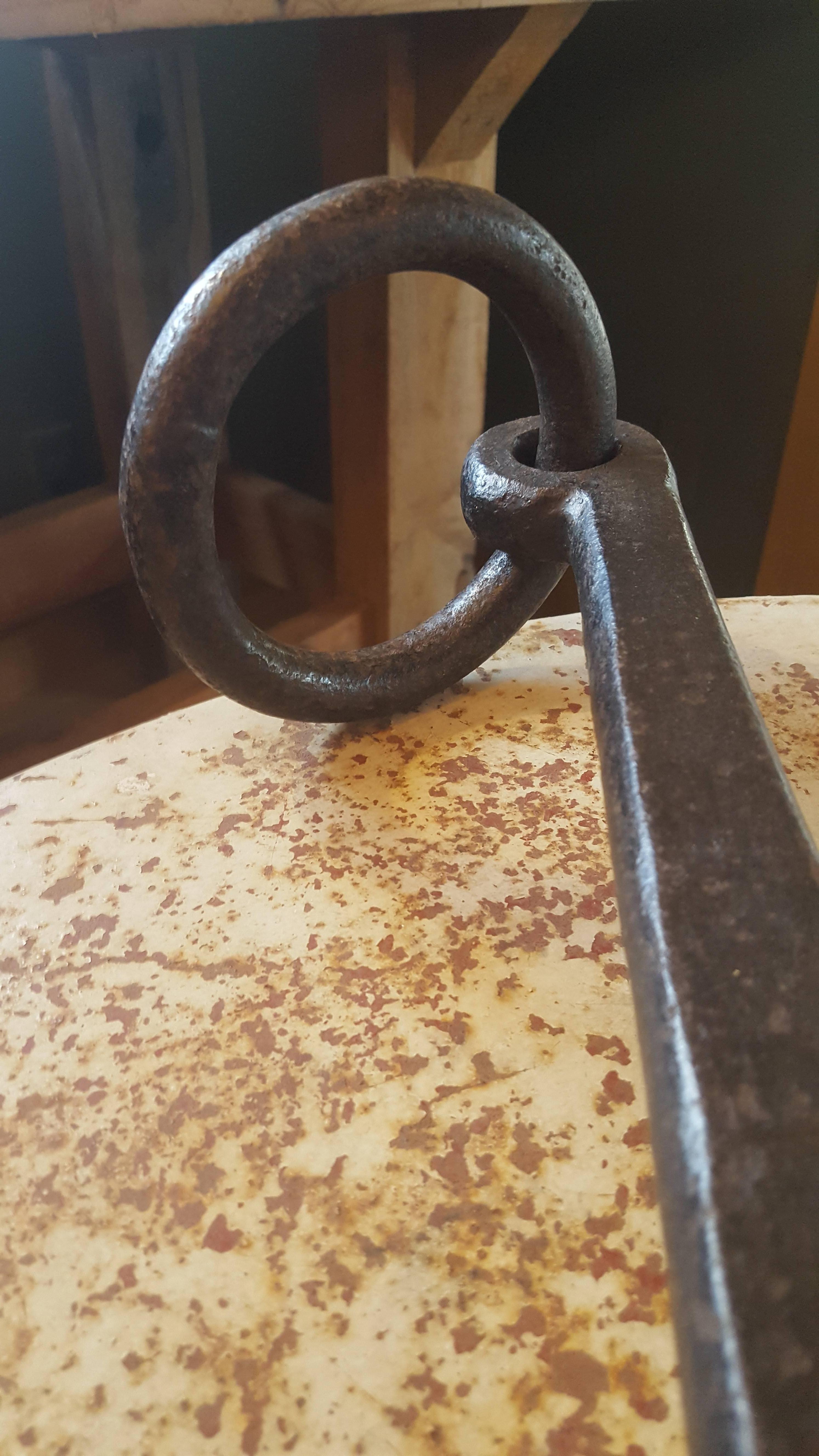 Industrial 19th Century Hand-Forged Iron Ship Anchors from France
