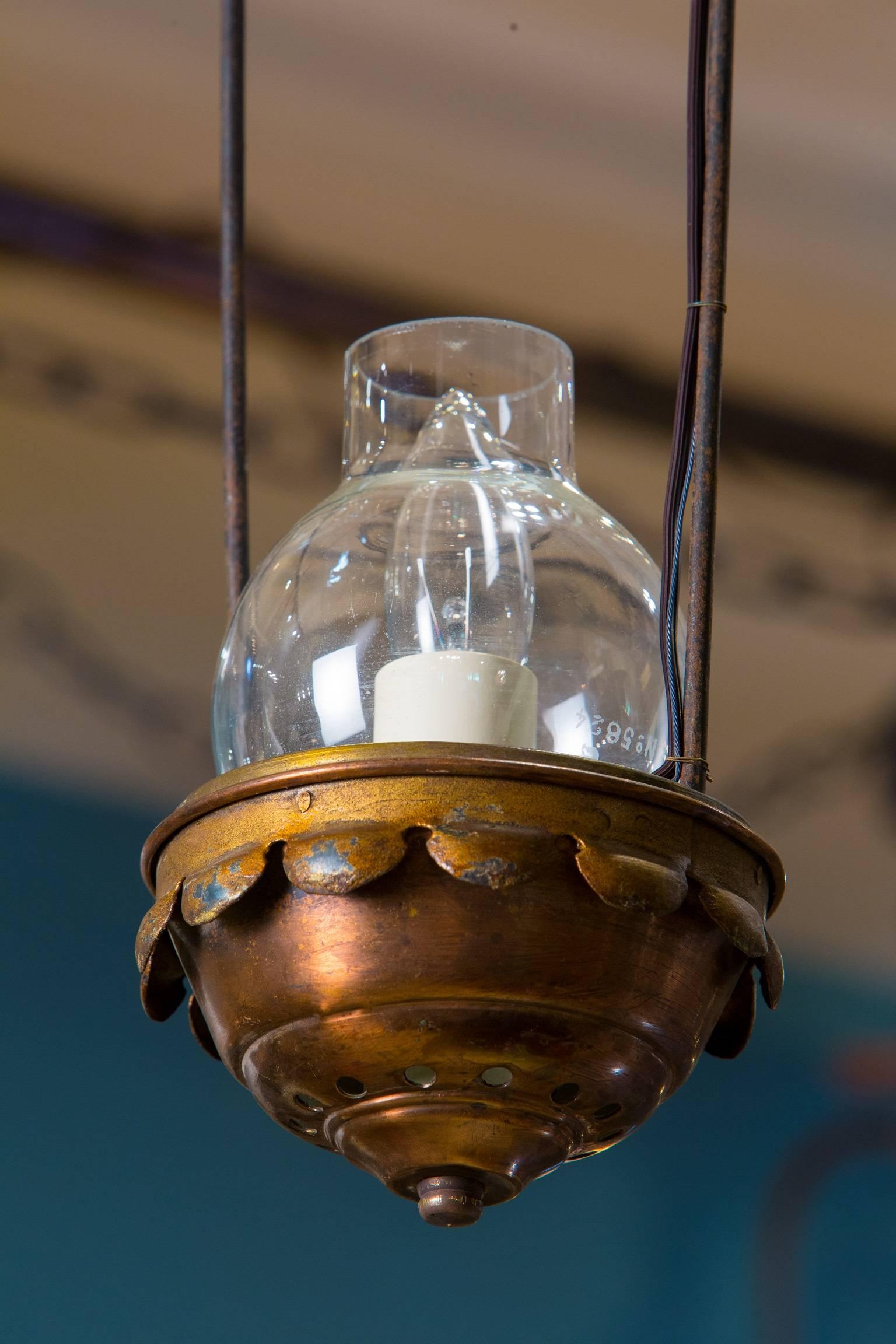 copper hurricane lantern