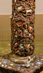 Colorful French Broken Plate "Pique Assiette" Mosaic Floor Lamp, circa 1940