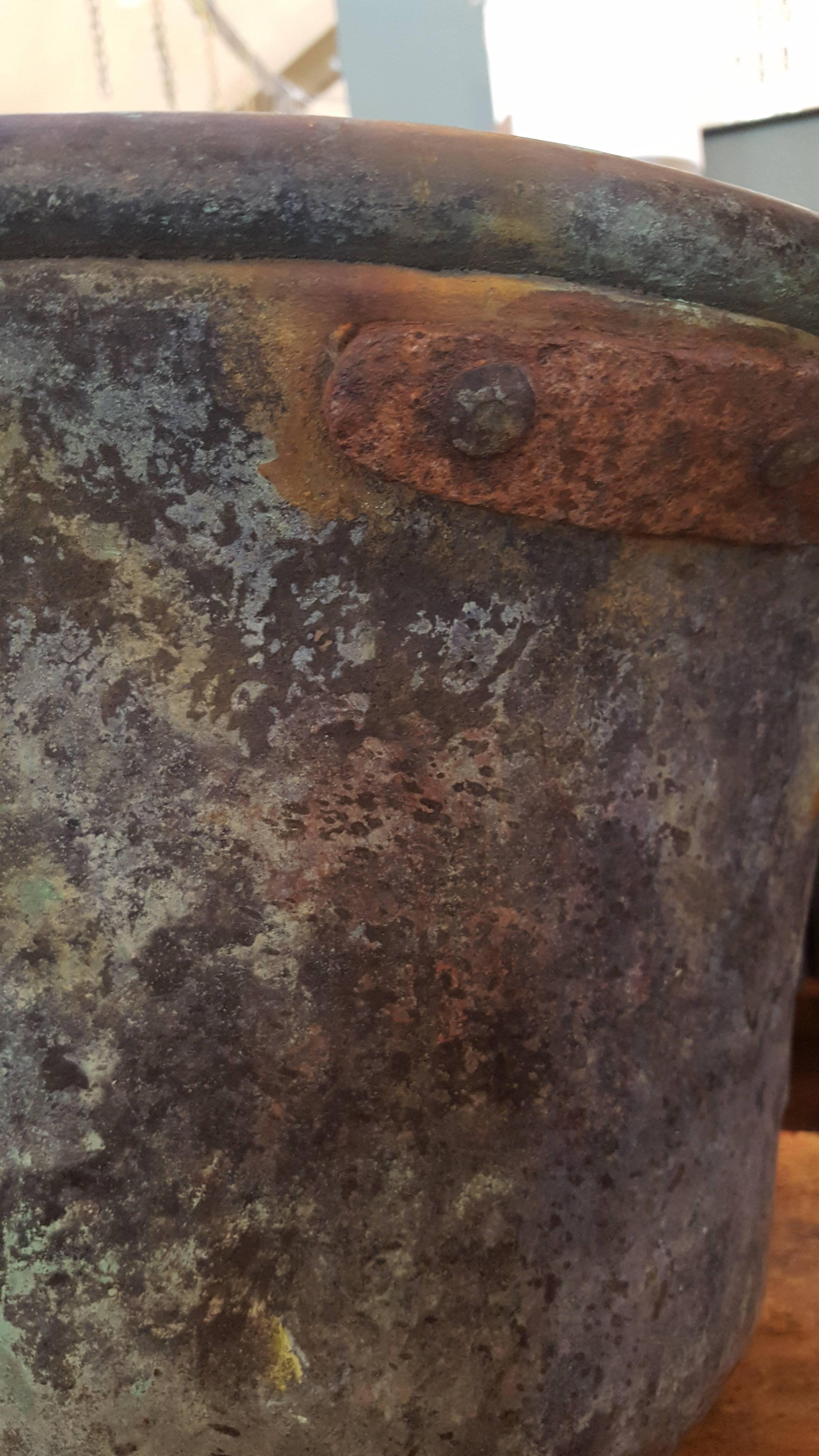 Copper Buckets with Iron Handles from France, circa 1890 2