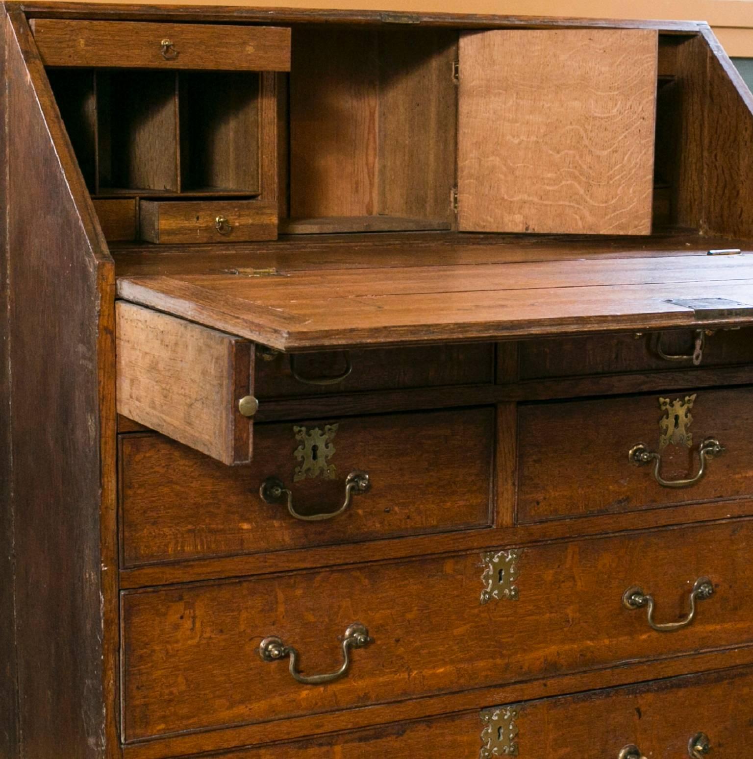 solid oak secretary desk