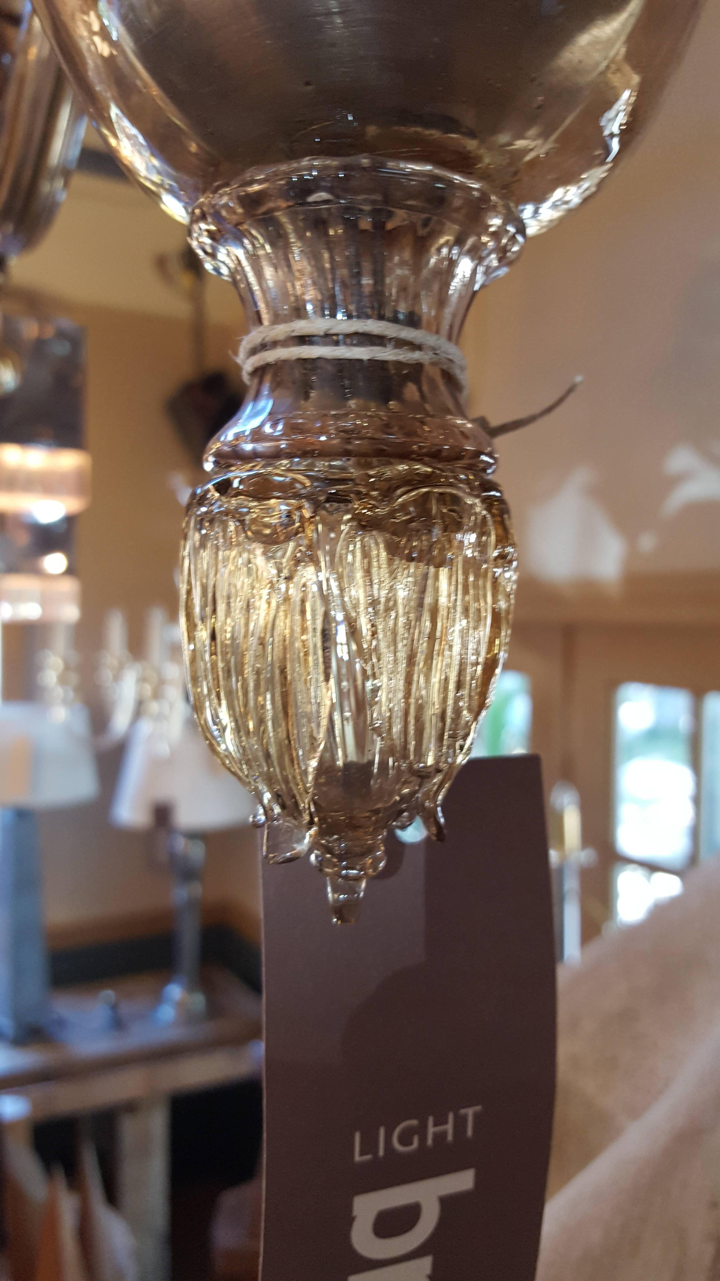 brown glass chandelier