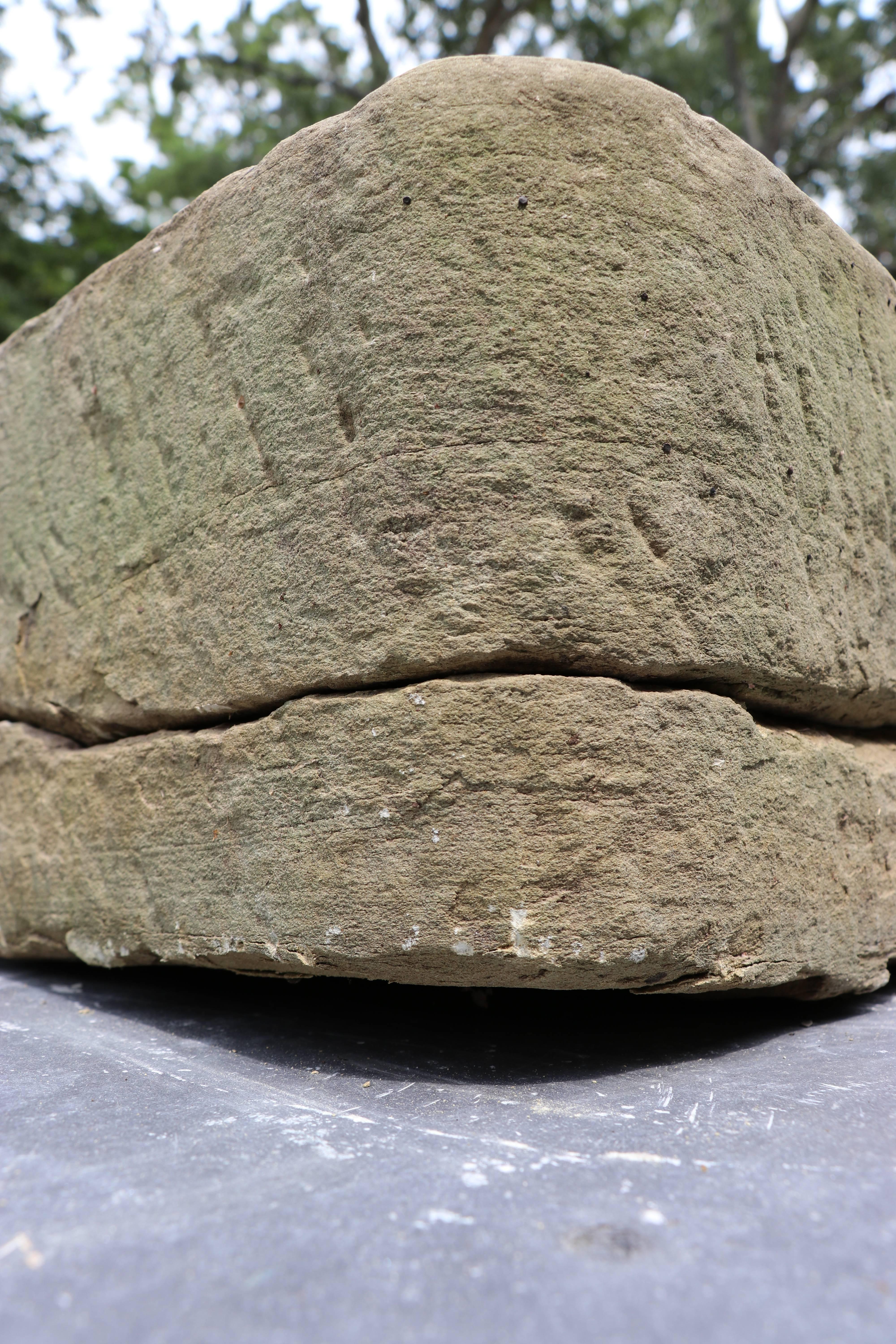 Early 20th Century Hand-Carved Belgian Bluestone Trough, in Two Pieces, Circa 1900