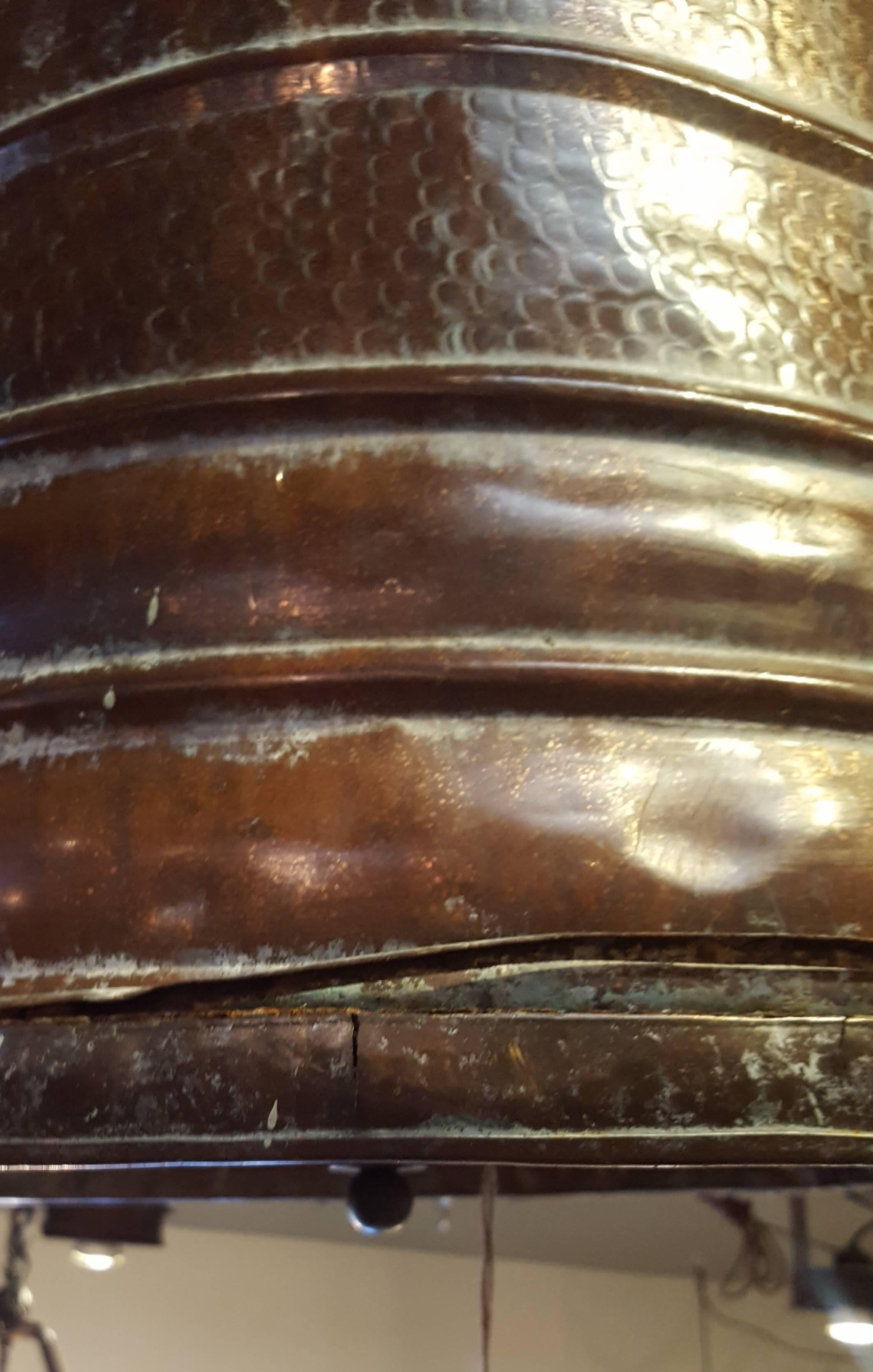 hammered copper chandelier