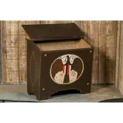 Americana Blanket Chest with Eagle, circa 1900, Hand-Painted by Lew Hudnall