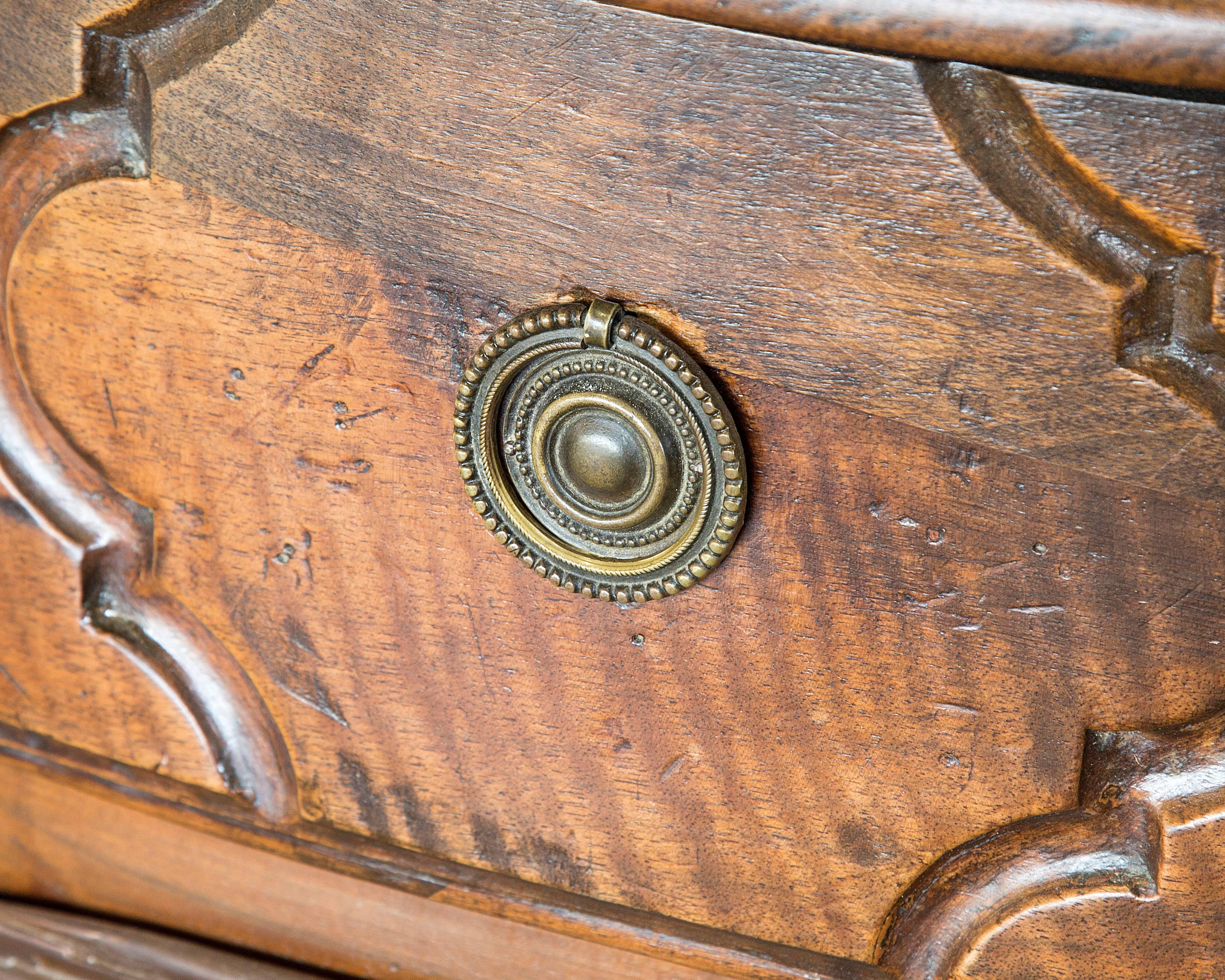 European 18th Century Five-Drawer Commode with Shapely Front