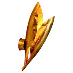 Levroux Hammered Brass Wall Sconce Mid Century Modern Style