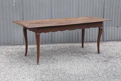 French Oak Cabriole-Leg Table