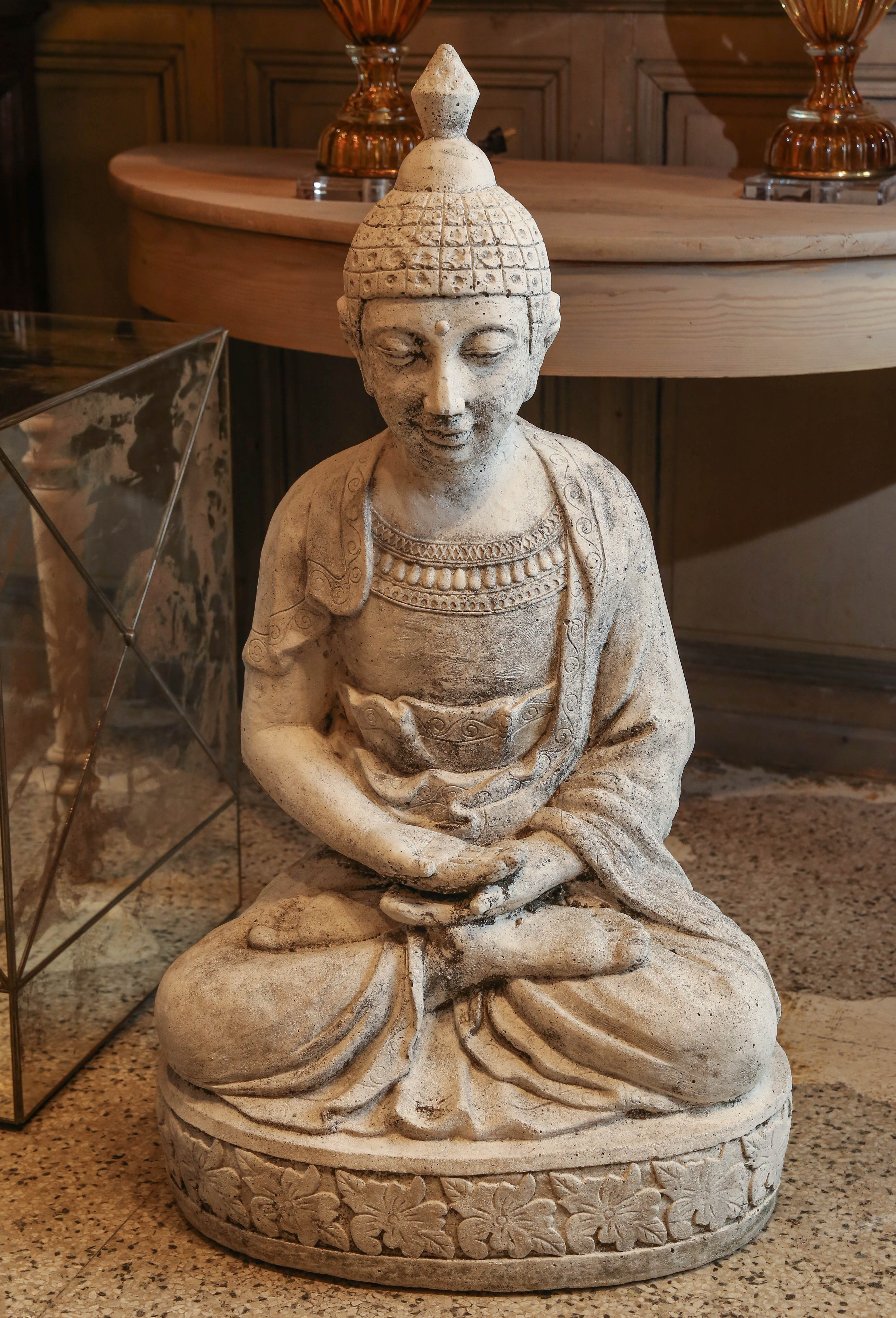 Large Seated Buddha Statue