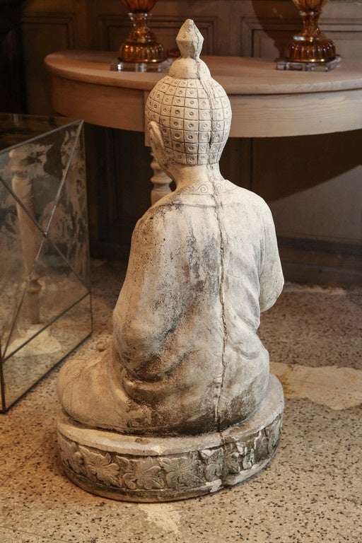 20th Century Large Seated Buddha Statue