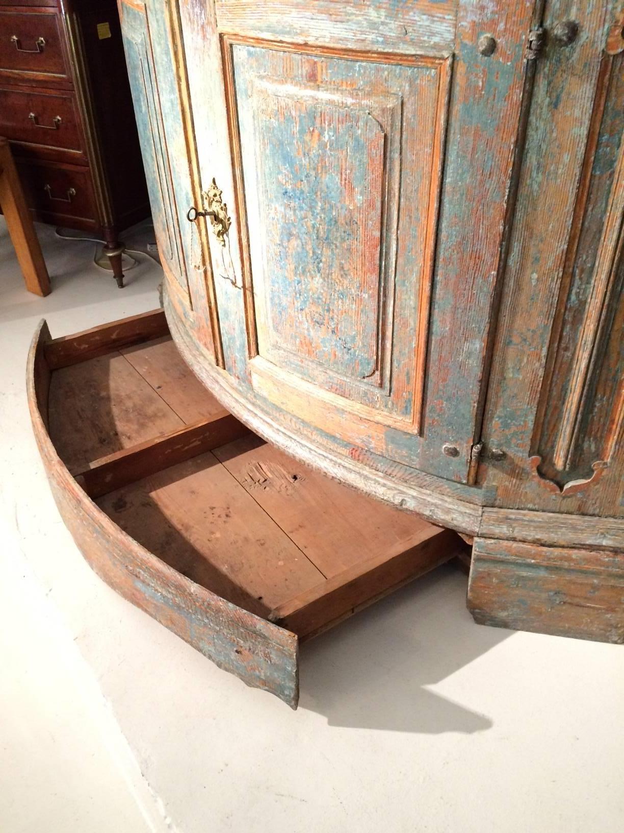 18th Century Swedish Rococo Painted Deux Corp 3