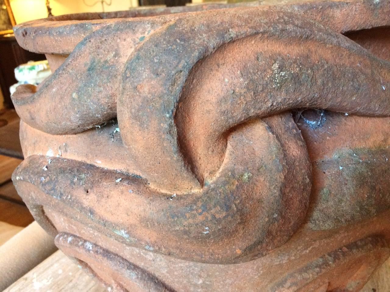 Terracotta 20th Century English Compton Pottery Snake Pot