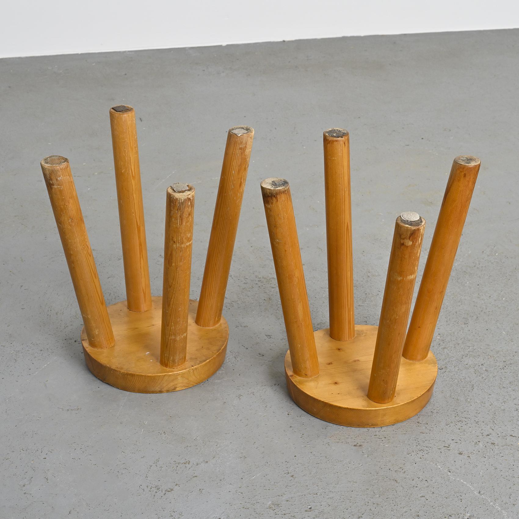Stools by Charlotte Perriand for les Arcs 1600, circa 1965 For Sale 2