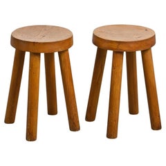 Pair of stools by Charlotte Perriand for les Arcs 1600, circa 1965