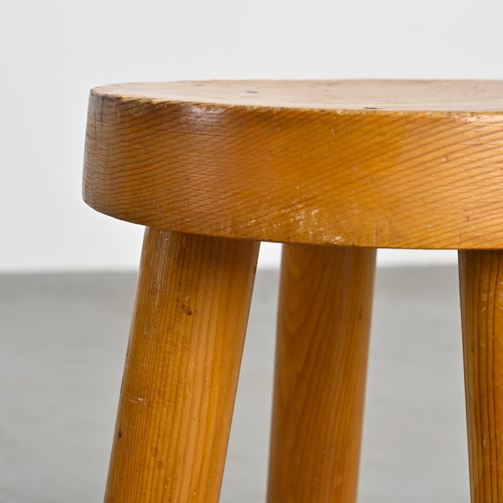 Pair of stools by Charlotte Perriand for les Arcs 1600, circa 1965 For Sale 3