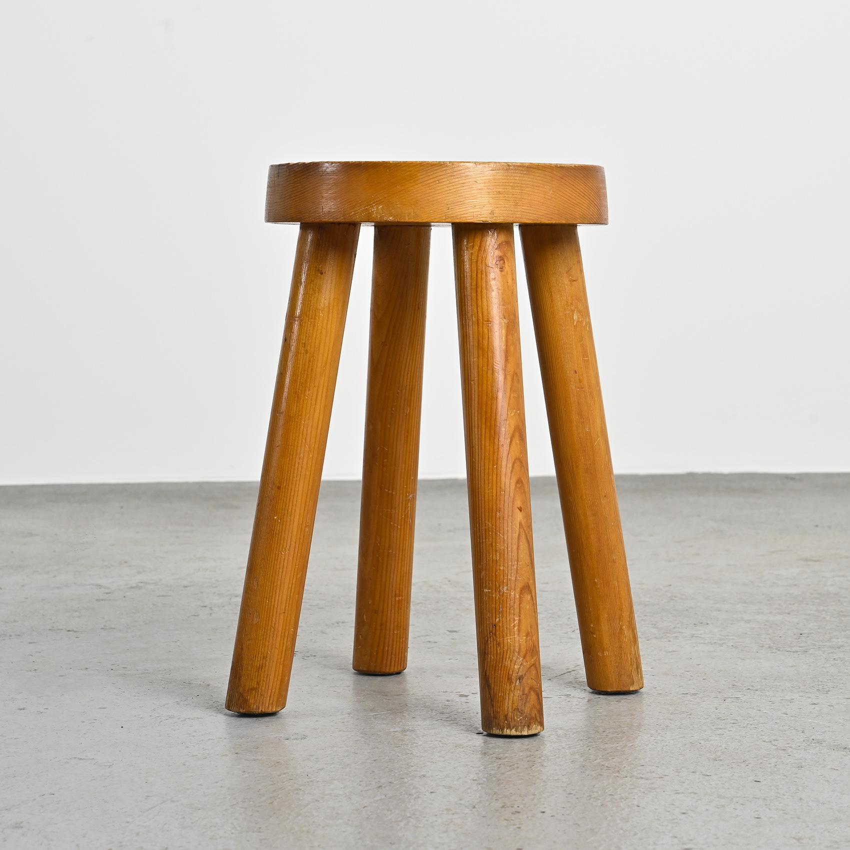 Pair of stools by Charlotte Perriand for les Arcs 1600, circa 1965 For Sale 2